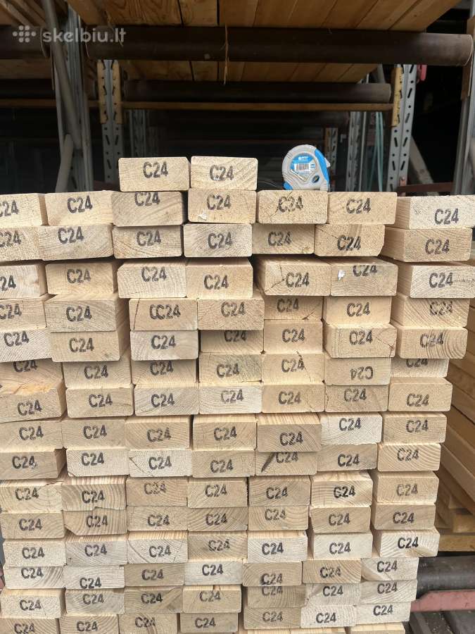 Džiovinta kalibruota C24 klasės mediena