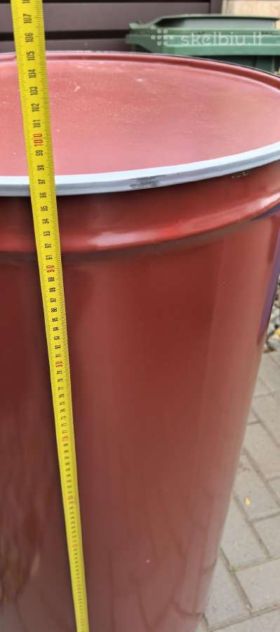 Metalinės 200l statinės su dangciu - nuotraukos Nr. 6