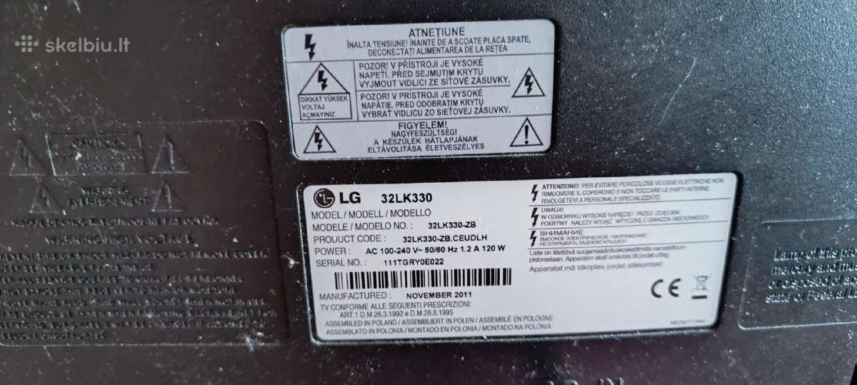 Televizorius LG 32lk330 - nuotraukos Nr. 3