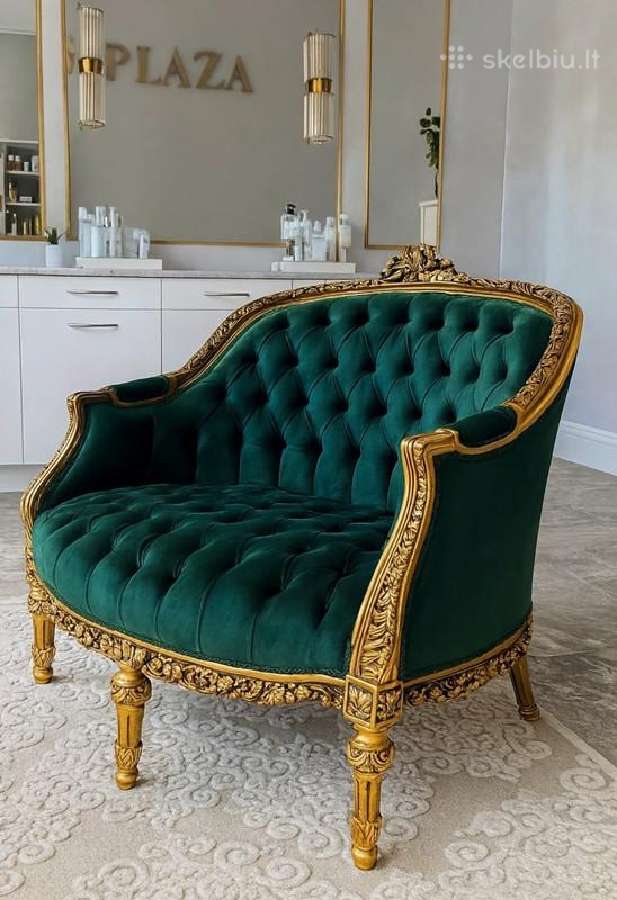 Profesionaliai restauruota antikvarinė sofa - nuotraukos Nr. 4