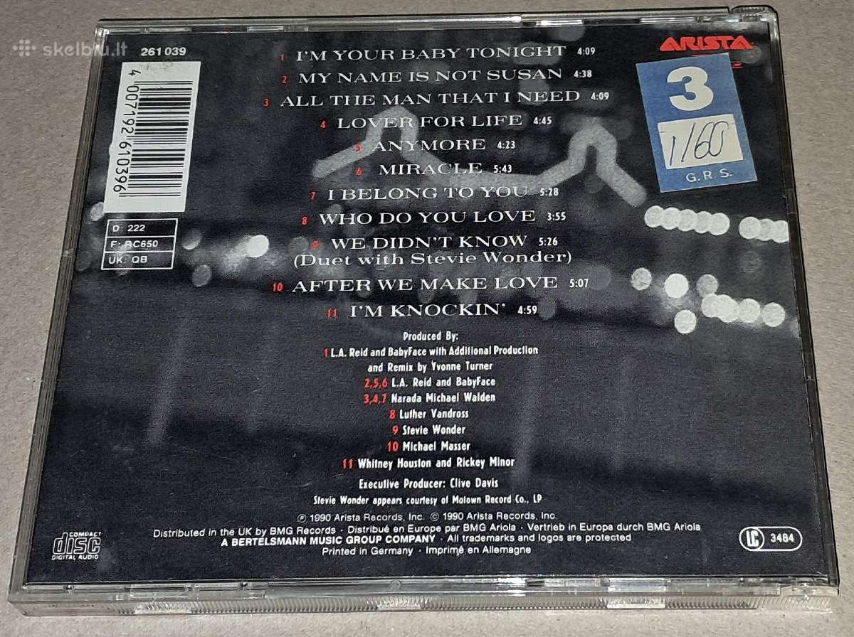 Whitney Houston – I'm Your Baby Tonight (Audio CD) - nuotraukos Nr. 2