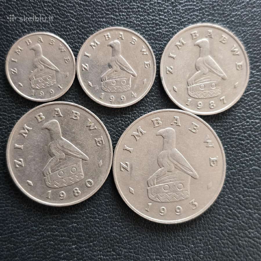 Zimbabve 1980-1994 rinkinys 5c-1D - nuotraukos Nr. 2