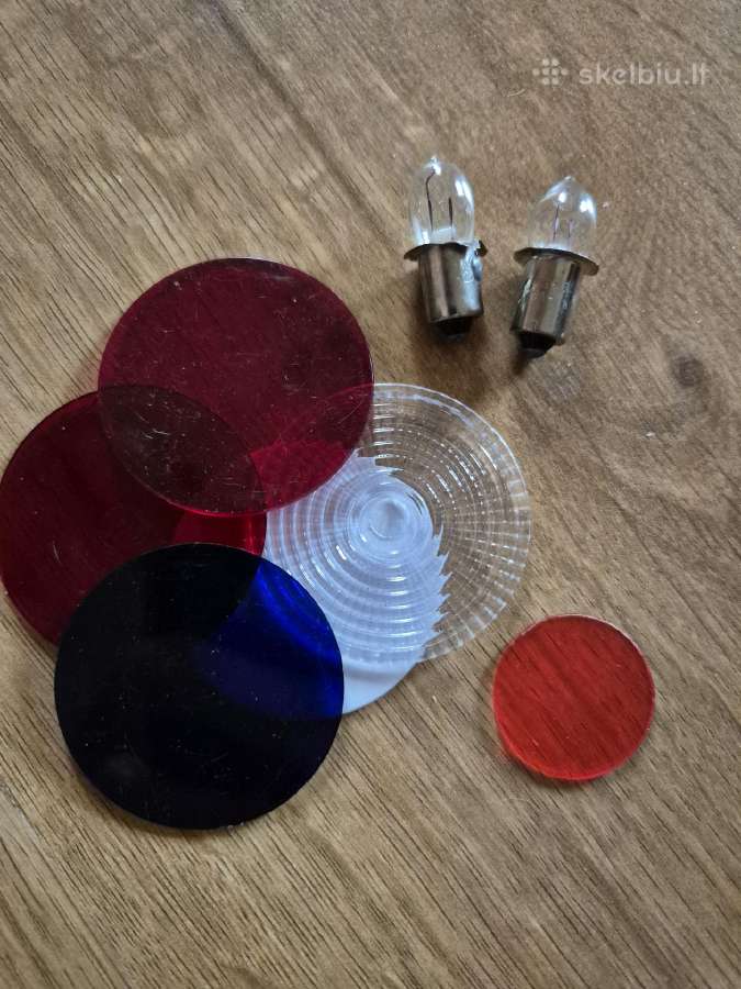 Filtrai, lemputės JAV lenktam prožektoriui