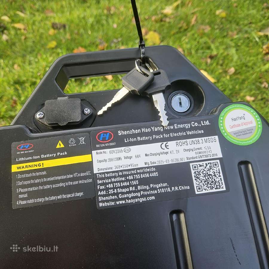 Citycoco baterija 60v 20ah / Pakrovejas - nuotraukos Nr. 2