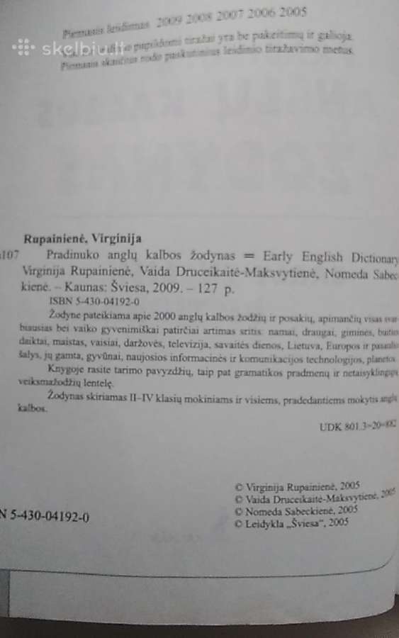Pradinuko anglų kalbos žodynas - nuotraukos Nr. 3