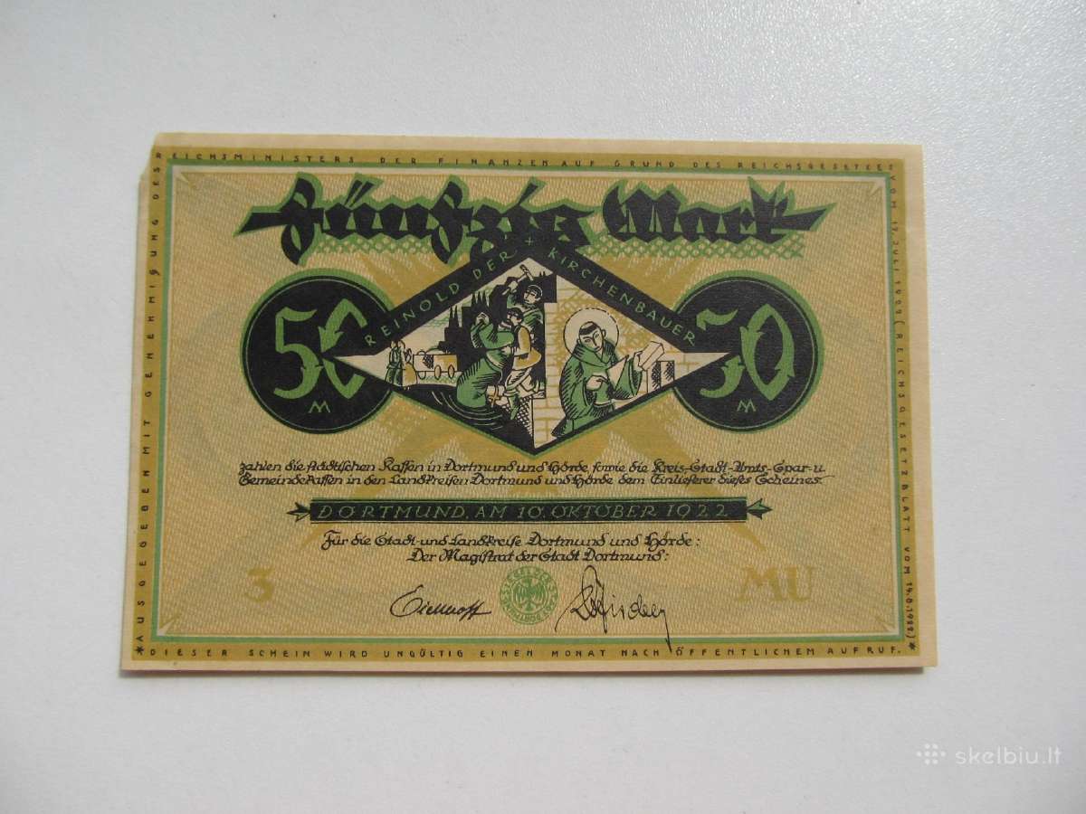 50 markiu , Dortmund Vokietija , 1922