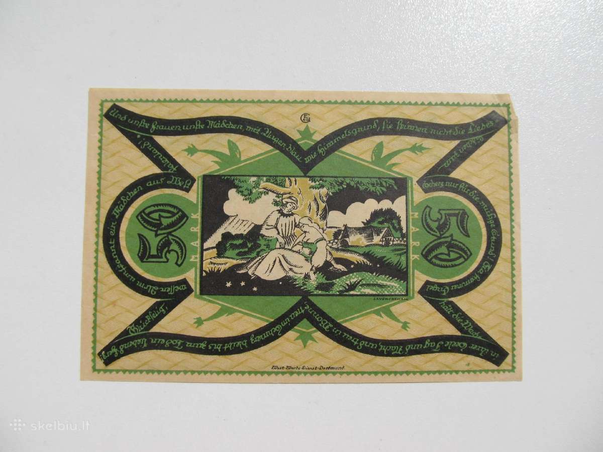 50 markiu , Dortmund Vokietija , 1922 - nuotraukos Nr. 2