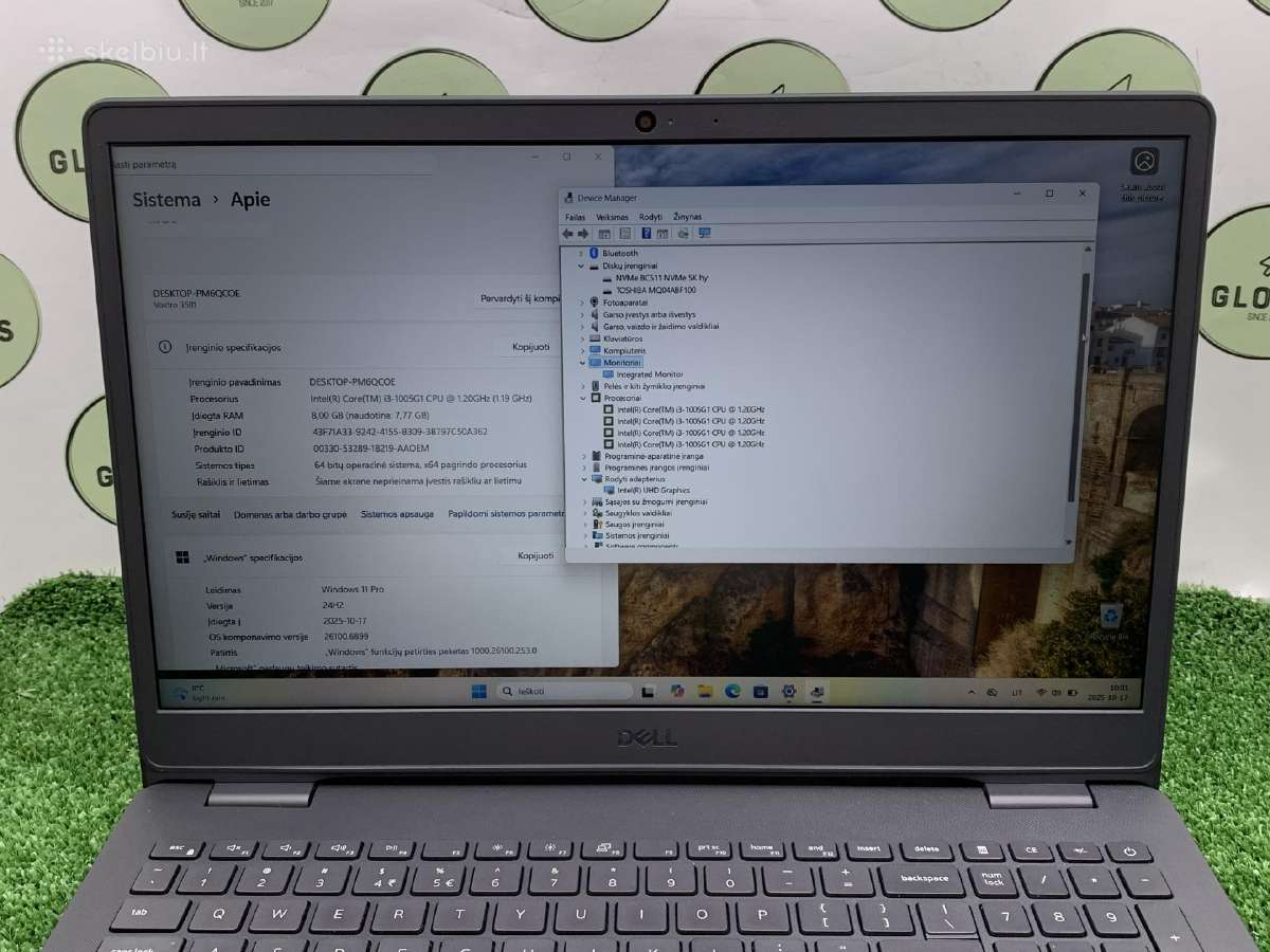 Dell Vostro 15 3501 i3-1005g1 8ram HDD+SSD #1-205 - nuotraukos Nr. 4