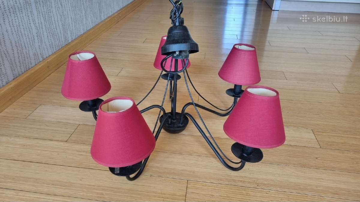 Pakabinamas lubinis šviestuvas. 5 šakų. - nuotraukos Nr. 6