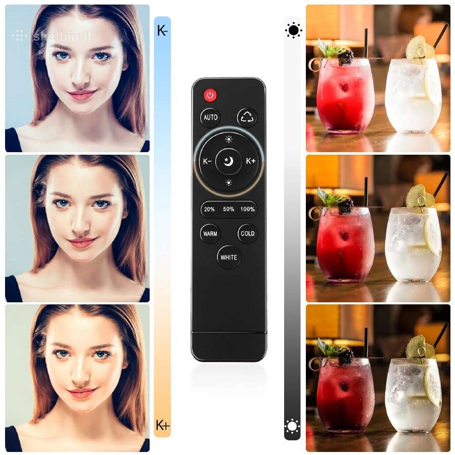 Fotostudijos komplektas su 3 fonais ir LED šviestu - nuotraukos Nr. 5