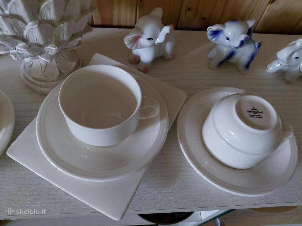 Villeroy&boch 3 duetai ir užkandžių lėkštutė