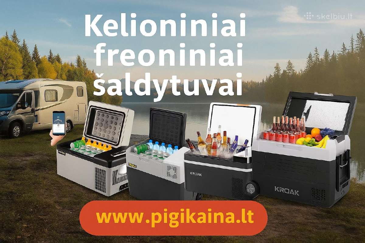 Kompresorinis šaldytuvas automobiliui 15l