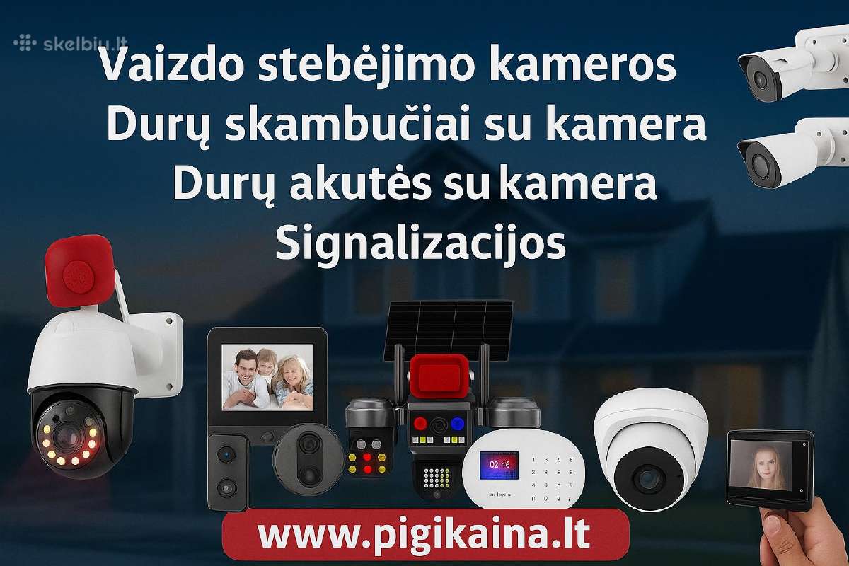 Daug modelių! Durų akutė duru skambutis su kamera