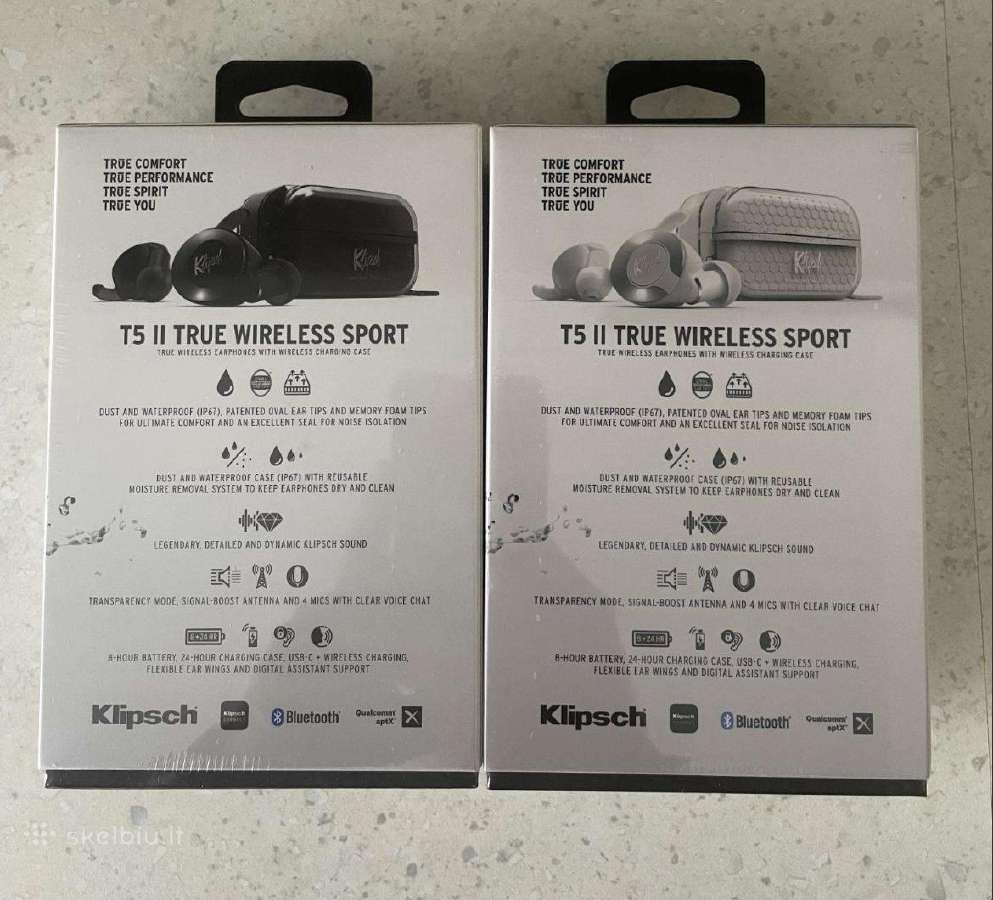 Klipsch T5 II True Wireless Sport ausinės - nuotraukos Nr. 2