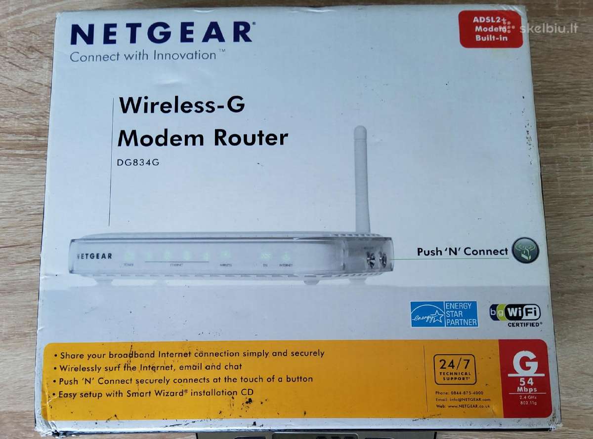 Netgear Dg834g maršrutizatorius Adsl2+ - nuotraukos Nr. 4