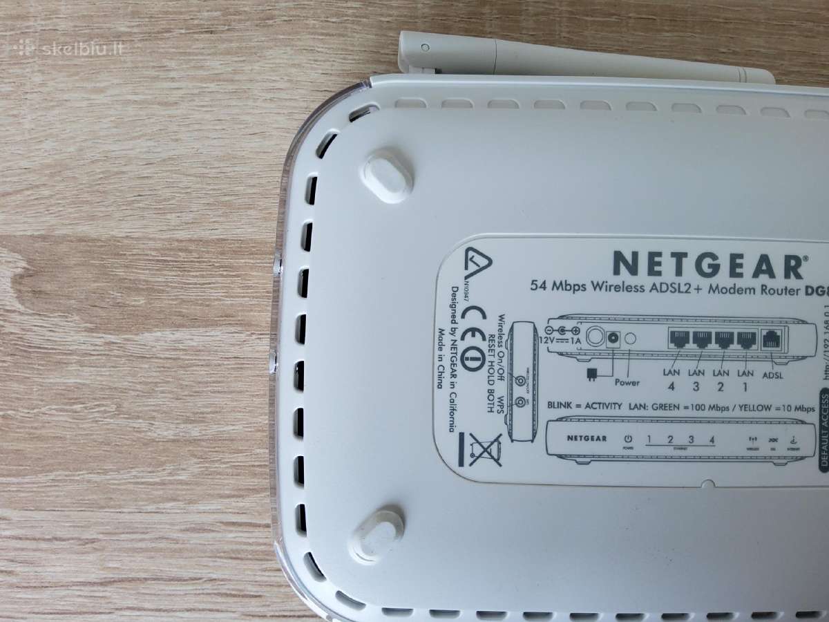 Netgear Dg834g maršrutizatorius Adsl2+ - nuotraukos Nr. 3