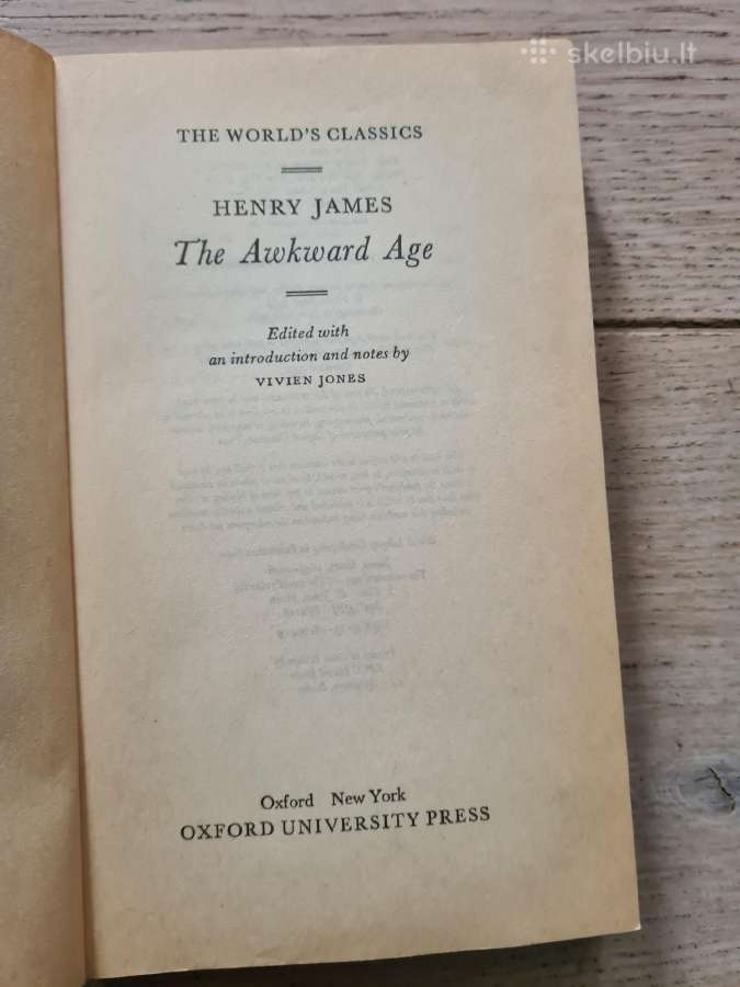 The Awkward Age (Henry James, anglų k.) - nuotraukos Nr. 3