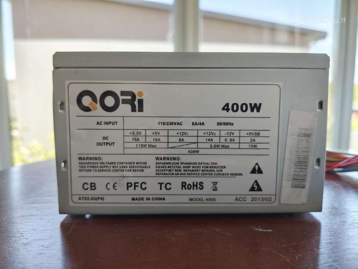 Maitinimo blokas Qori 400w - nuotraukos Nr. 2