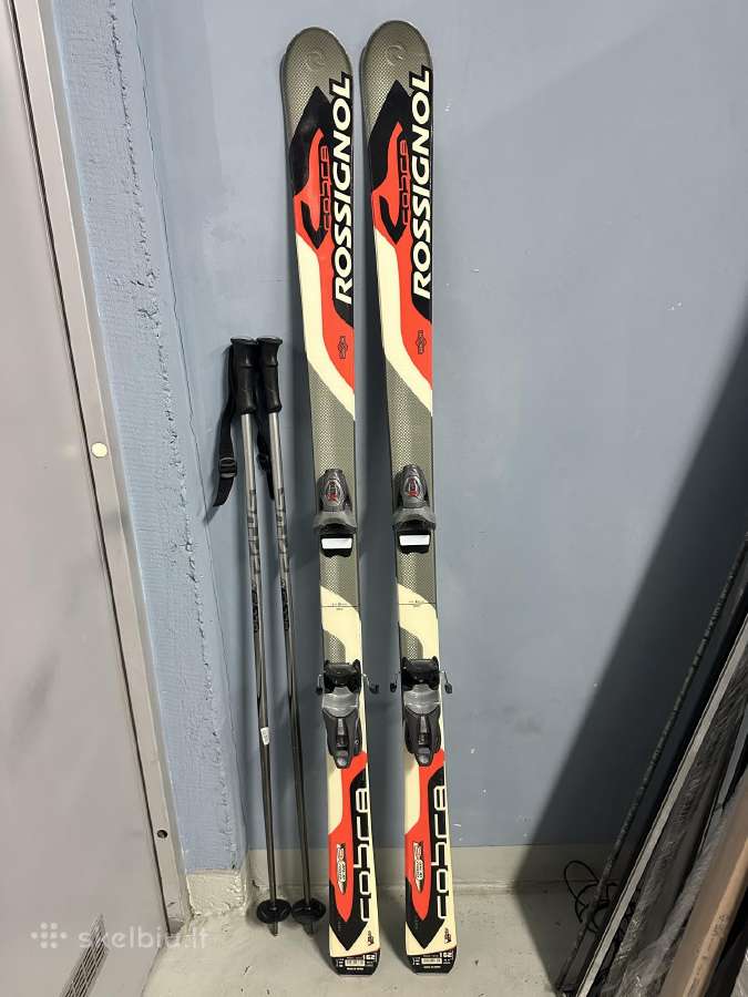 Rossignol Kalnų slidės su krepšiu, lazdomis 170cm - nuotraukos Nr. 2