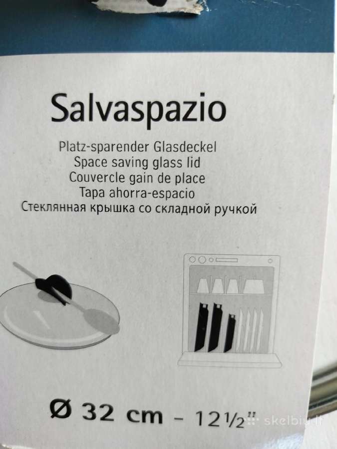 Ballarini stiklinis dangtis su sulankstoma rankena - nuotraukos Nr. 2