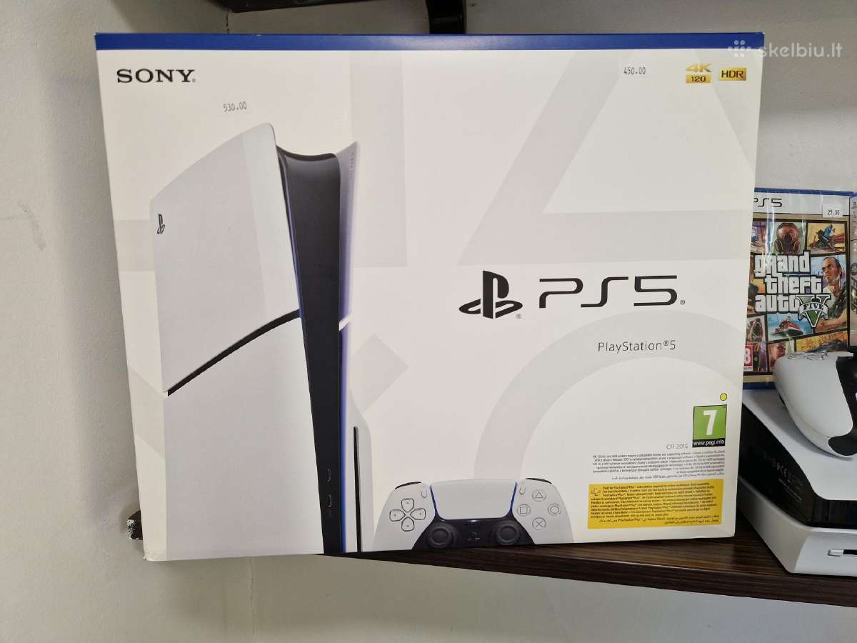 Sony Playstation 5 Slim Disc Su Garantija - nuotraukos Nr. 6