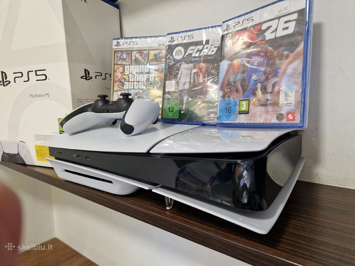 Sony Playstation 5 Slim Disc Su Garantija - nuotraukos Nr. 3