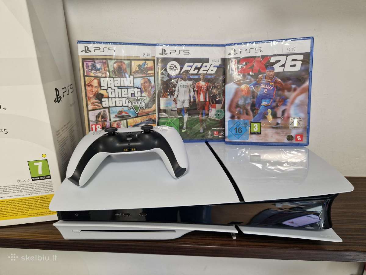 Sony Playstation 5 Slim Disc Su Garantija - nuotraukos Nr. 2