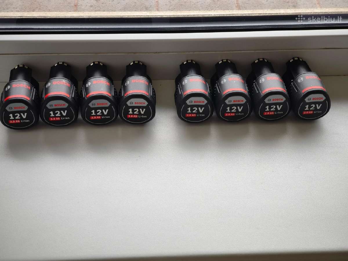 Bosch 12v Professional akumuliatoriai (8 vienetai) - nuotraukos Nr. 2