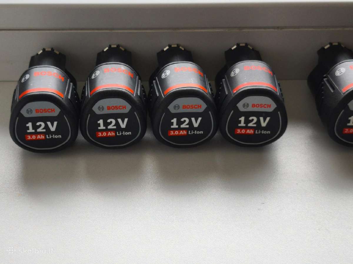 Bosch 12v Professional akumuliatoriai (8 vienetai) - nuotraukos Nr. 3