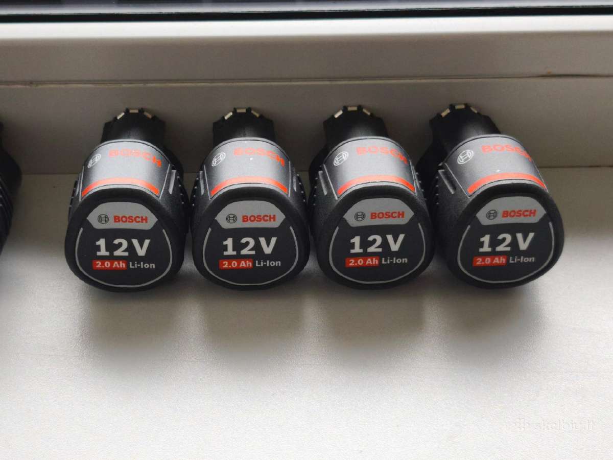 Bosch 12v Professional akumuliatoriai (8 vienetai) - nuotraukos Nr. 4