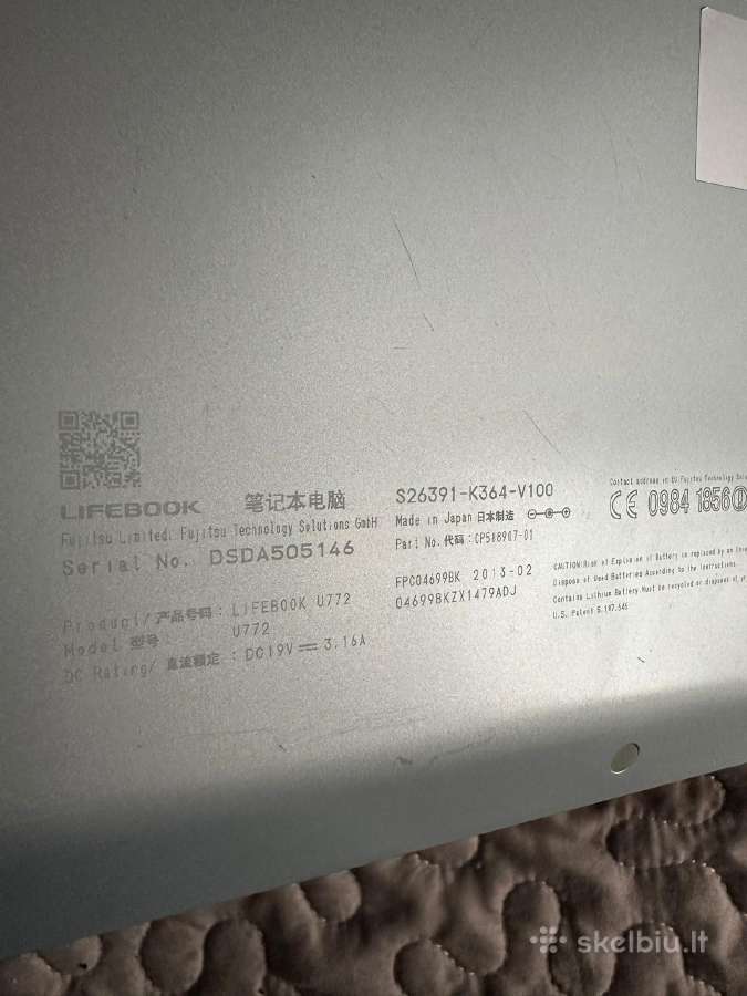 Fujitsu Lifebook U772 2013 skilęs ekranas - nuotraukos Nr. 4