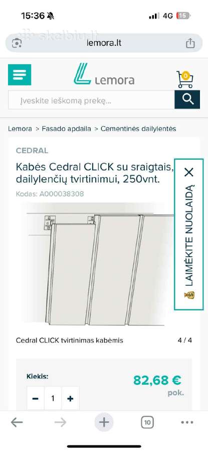 Kabės Cedral Click - nuotraukos Nr. 4