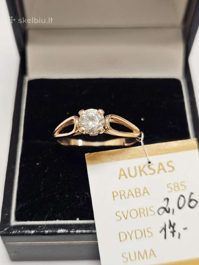 Auksinis žiedas - 203 Eur.