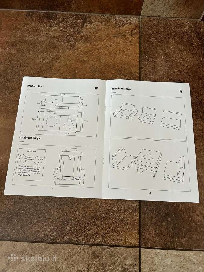 Vaikiška modulinė sofa - nuotraukos Nr. 7