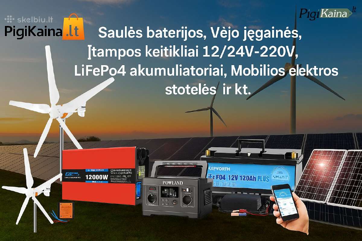 Saulės Baterijos Ir Vėjo Jėgainės