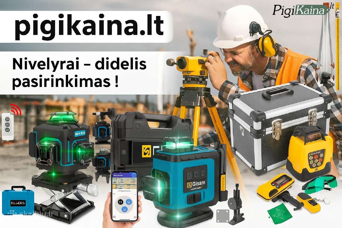 Lazerinis nivelyras Hilda 4d 16 su stovu