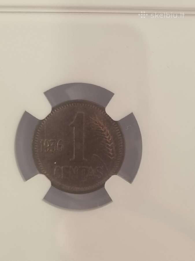 1936 1 centas - nuotraukos Nr. 4