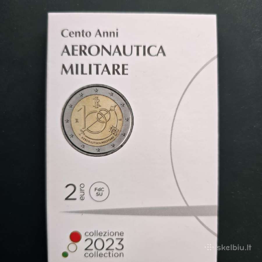 Italija 2023 2eu 100 m. Italijos oro pajėgoms Bu