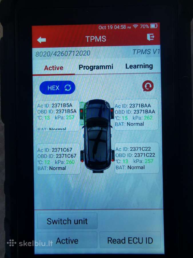 Tpms padangų slėgio davikliai, jų programavimas - nuotraukos Nr. 8