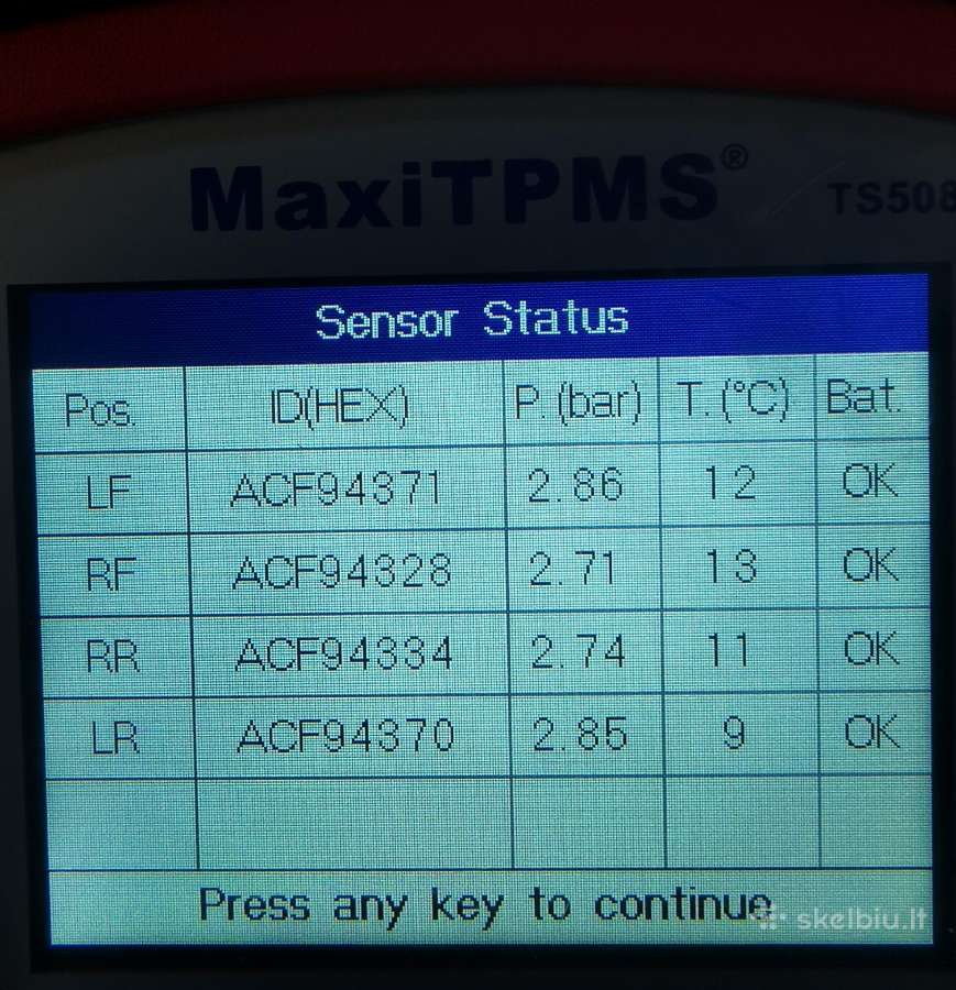 Tpms padangų slėgio davikliai, jų programavimas - nuotraukos Nr. 10