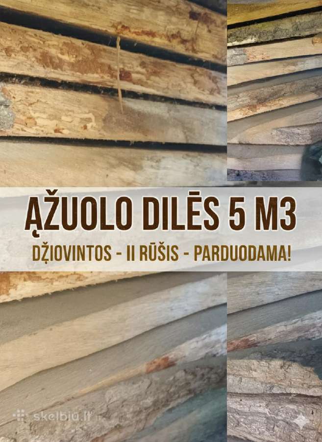 Parduodama Ąžuolo Dilės, net 5m ilgio, sausos!