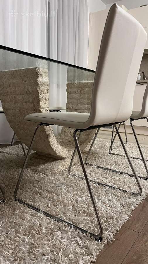 Travertino stalas su kėdėmis - nuotraukos Nr. 5