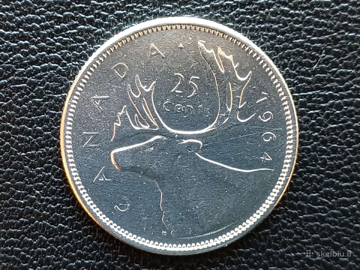 25 centai 1964m. Kanada sidabras