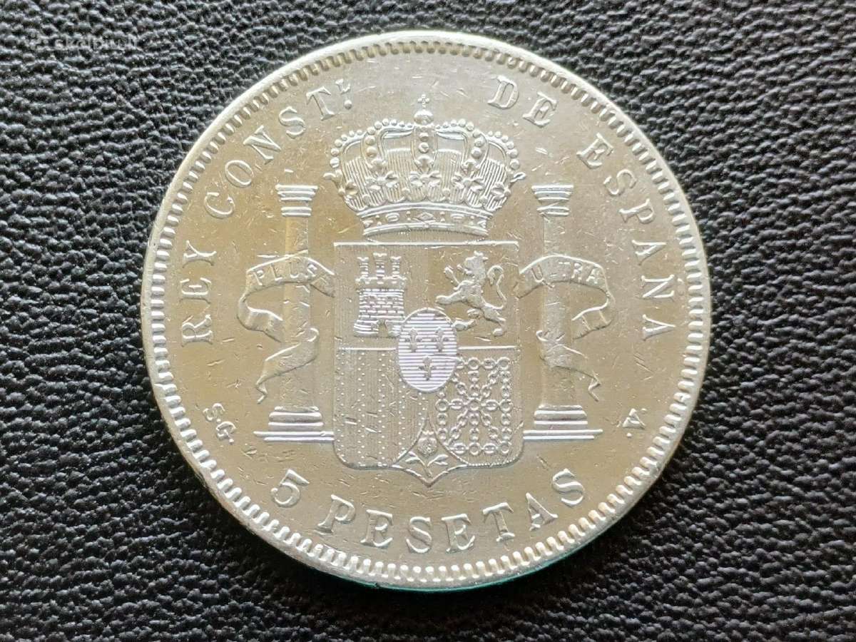 (685) 5 pesetos 1898m. Ispanija sidabras