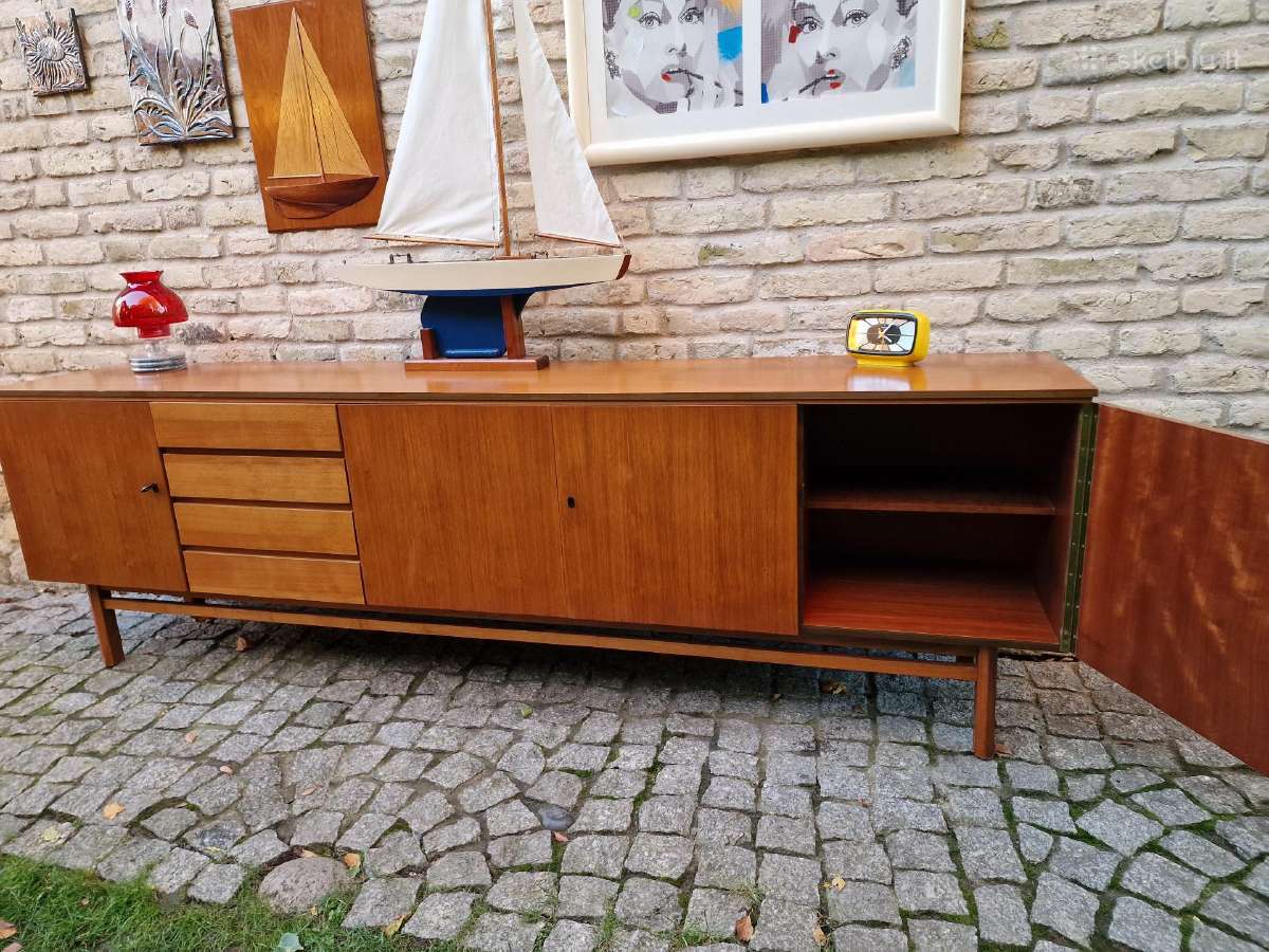 Vintažinė mid century riešutmedžio indauja/komoda - nuotraukos Nr. 20
