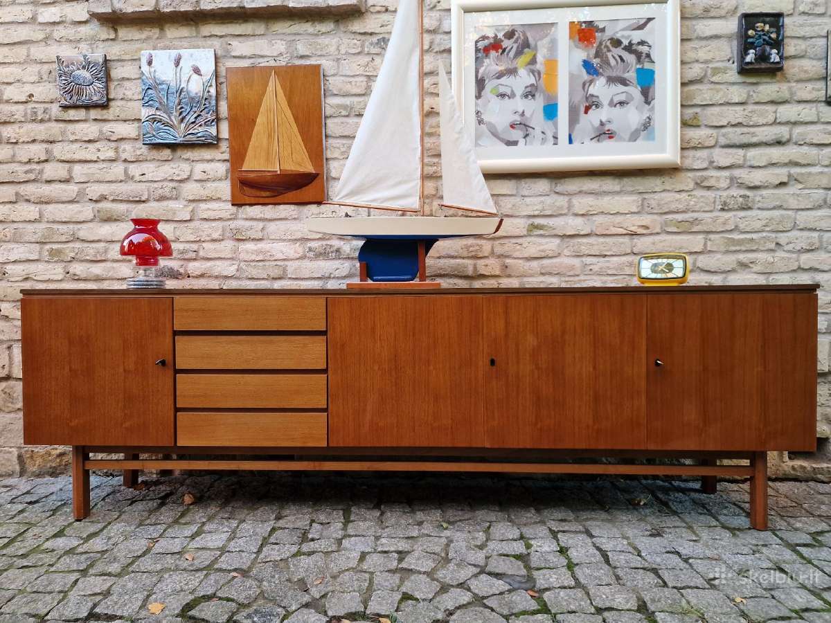 Vintažinė mid century riešutmedžio indauja/komoda - nuotraukos Nr. 22
