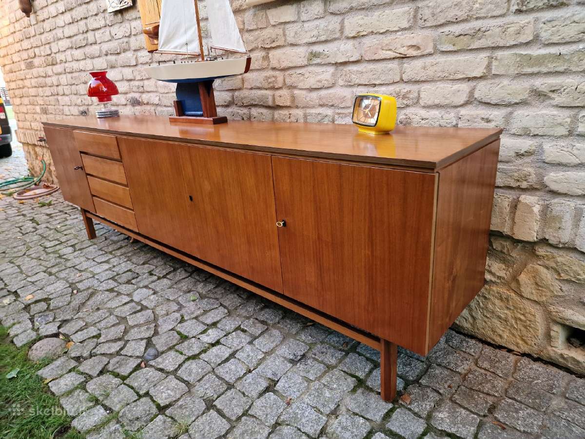 Vintažinė mid century riešutmedžio indauja/komoda - nuotraukos Nr. 23