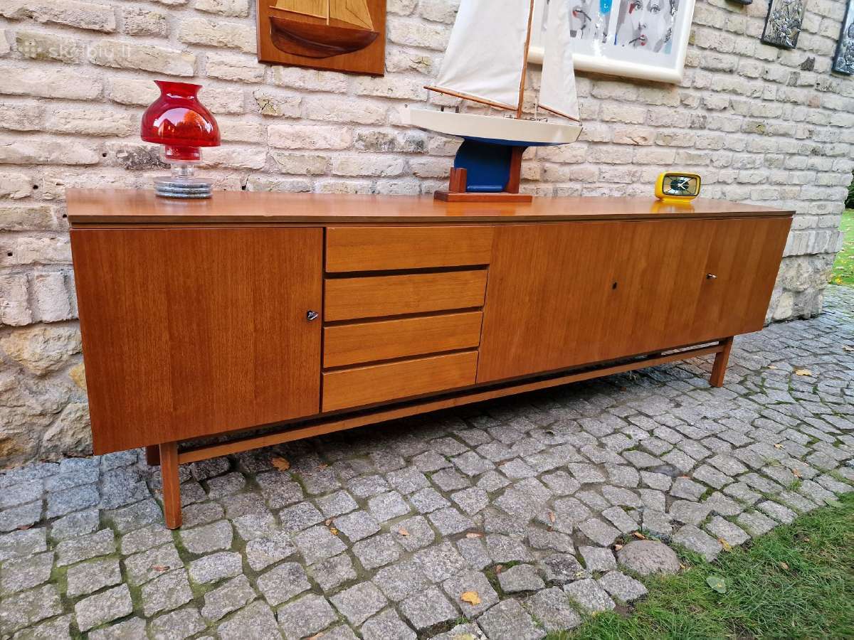Vintažinė mid century riešutmedžio indauja/komoda - nuotraukos Nr. 27