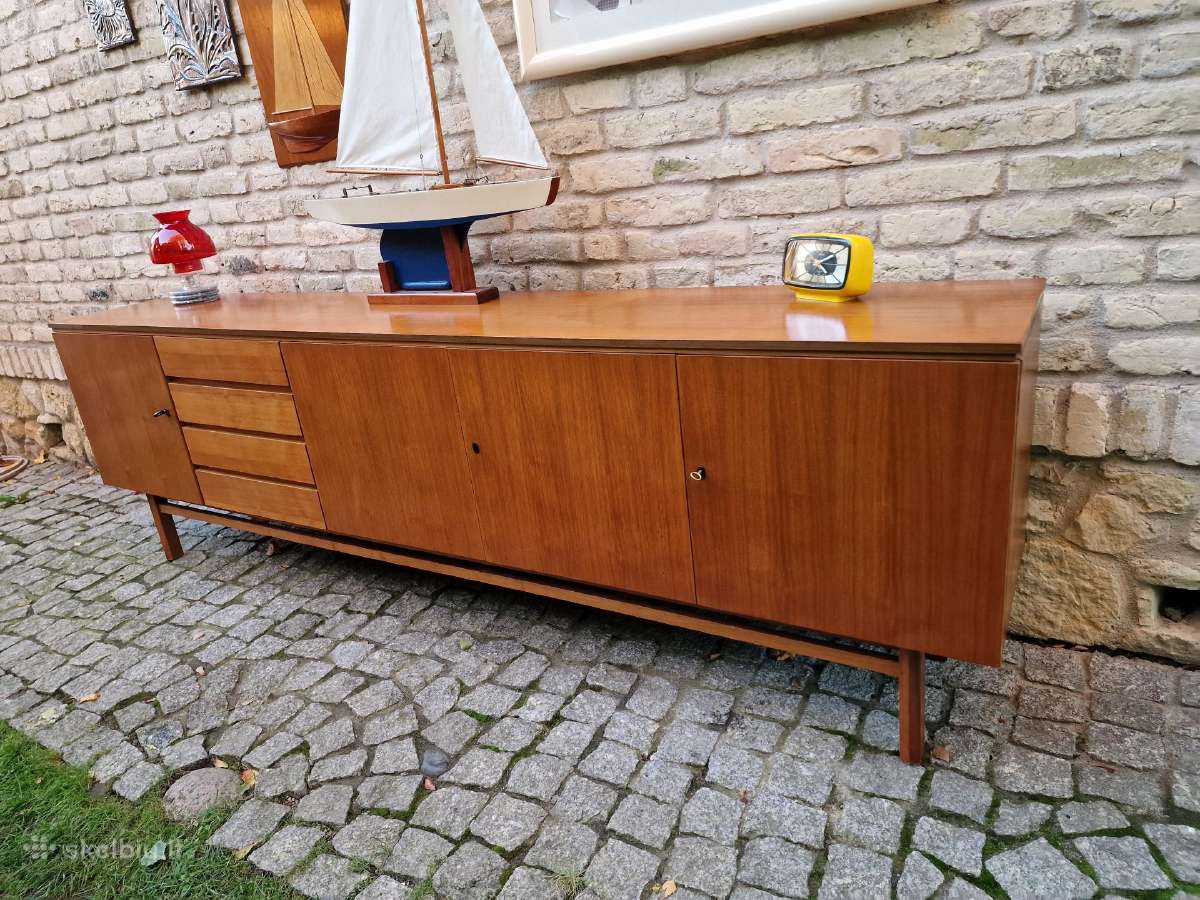 Vintažinė mid century riešutmedžio indauja/komoda - nuotraukos Nr. 28