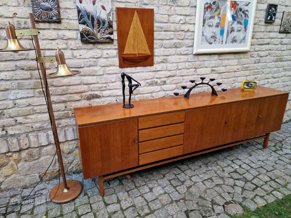 Vintažinė mid century riešutmedžio indauja/komoda - nuotraukos Nr. 30